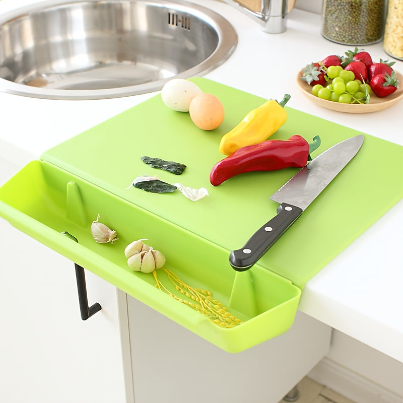 2-in-1 Chopping Board with Storage Box | Portable Kitchen Cutting Board & Food Holder