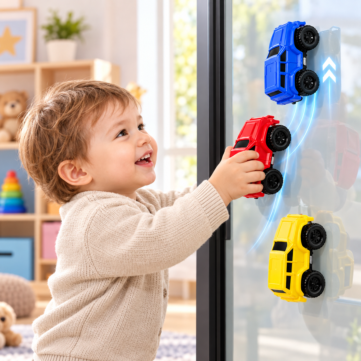 Magnetic Climbing Cars Wall Climbing Toy Fun Activity