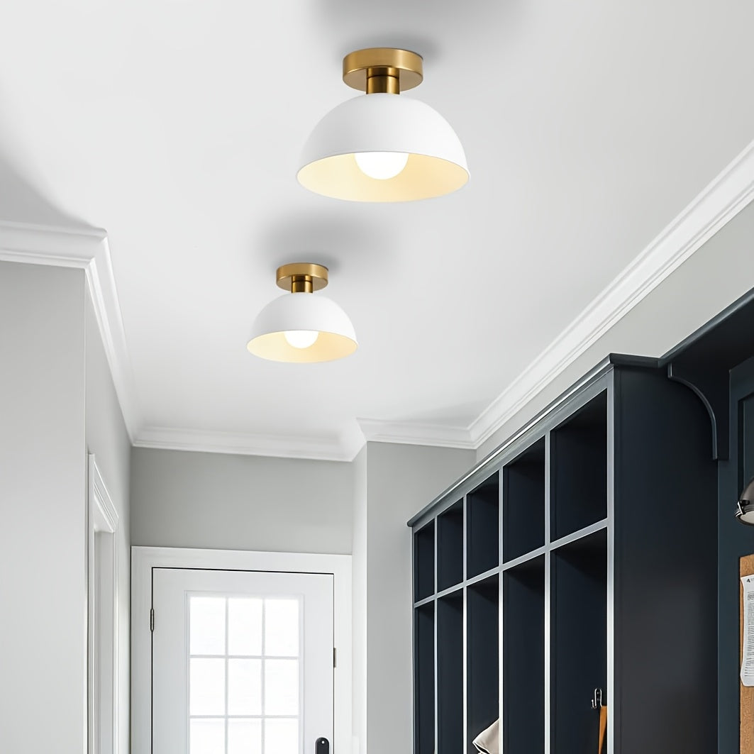 Modern Semi-Flush Ceiling Lamp | Matte Metal Finish