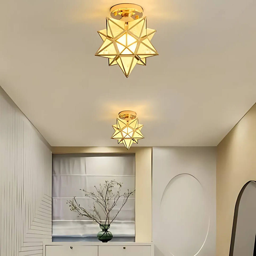 Xelio LED Ceiling Lamp | Elegant Geometric Star Light