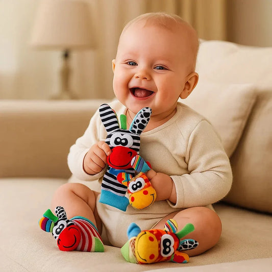 Baby Rattle Socks Wristband Infant Sensory Toy Set