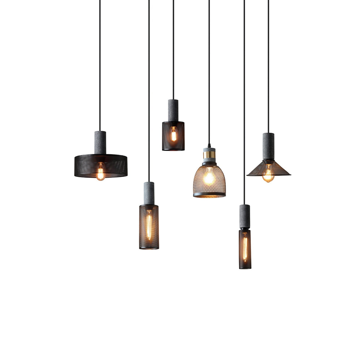 Urban Concrete Pendant Light | Industrial LED Hanging Lamp