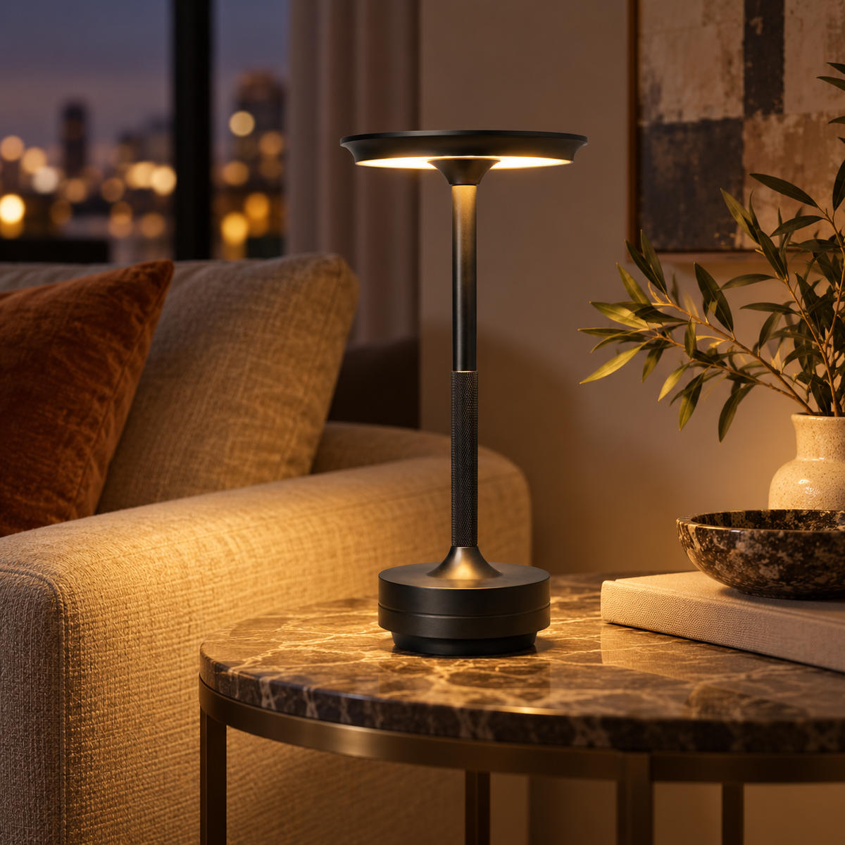 Dimmable Wireless Lamp Modern Design Adjustable Brightness