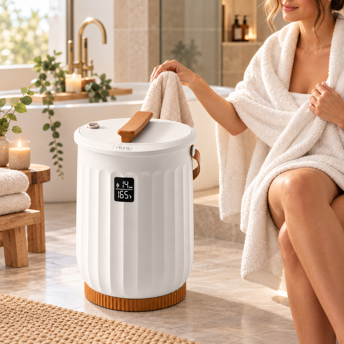 Electric Towel Warmer Timer Bathroom Appliance