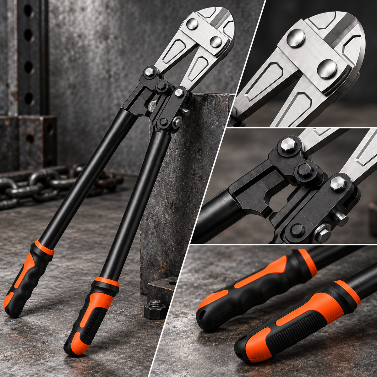 Heavy Duty Bolt Cutter Forged Steel Ergonomic Grip Handle
