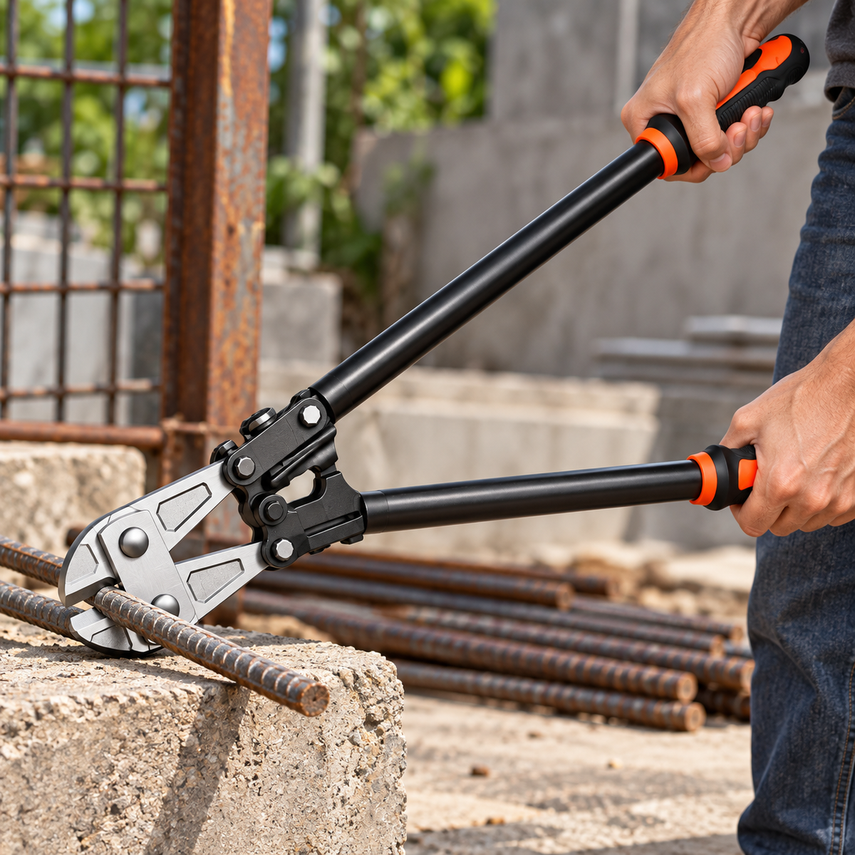 Heavy Duty Bolt Cutter Forged Steel Ergonomic Grip Handle