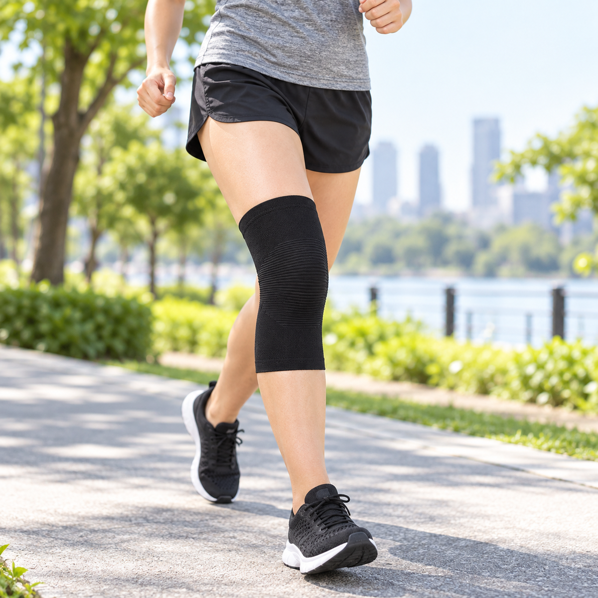Knee Compression Sleeve Bamboo Support Brace Flexible