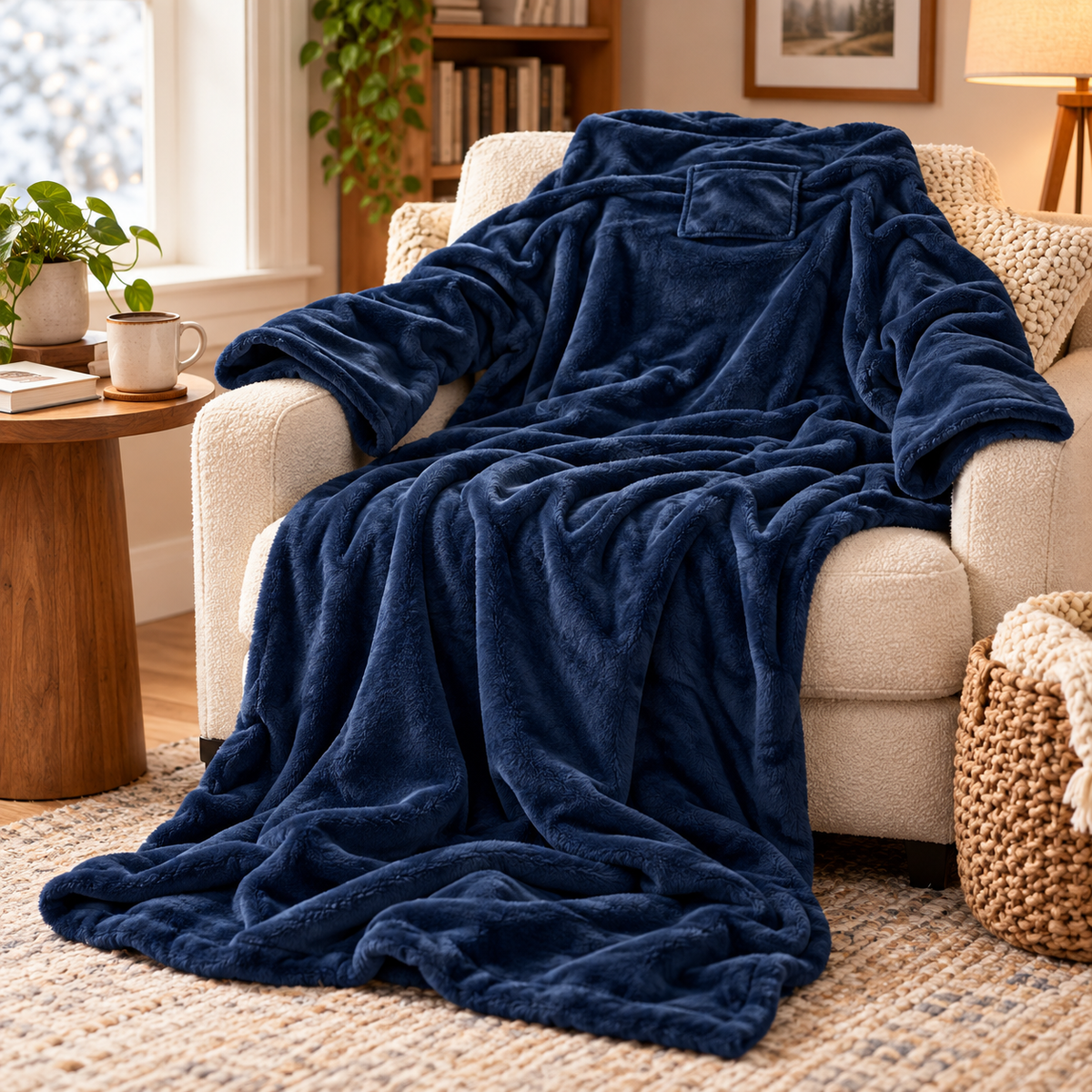 Machine Washable Heated Blanket Sleeves Cozy Throw