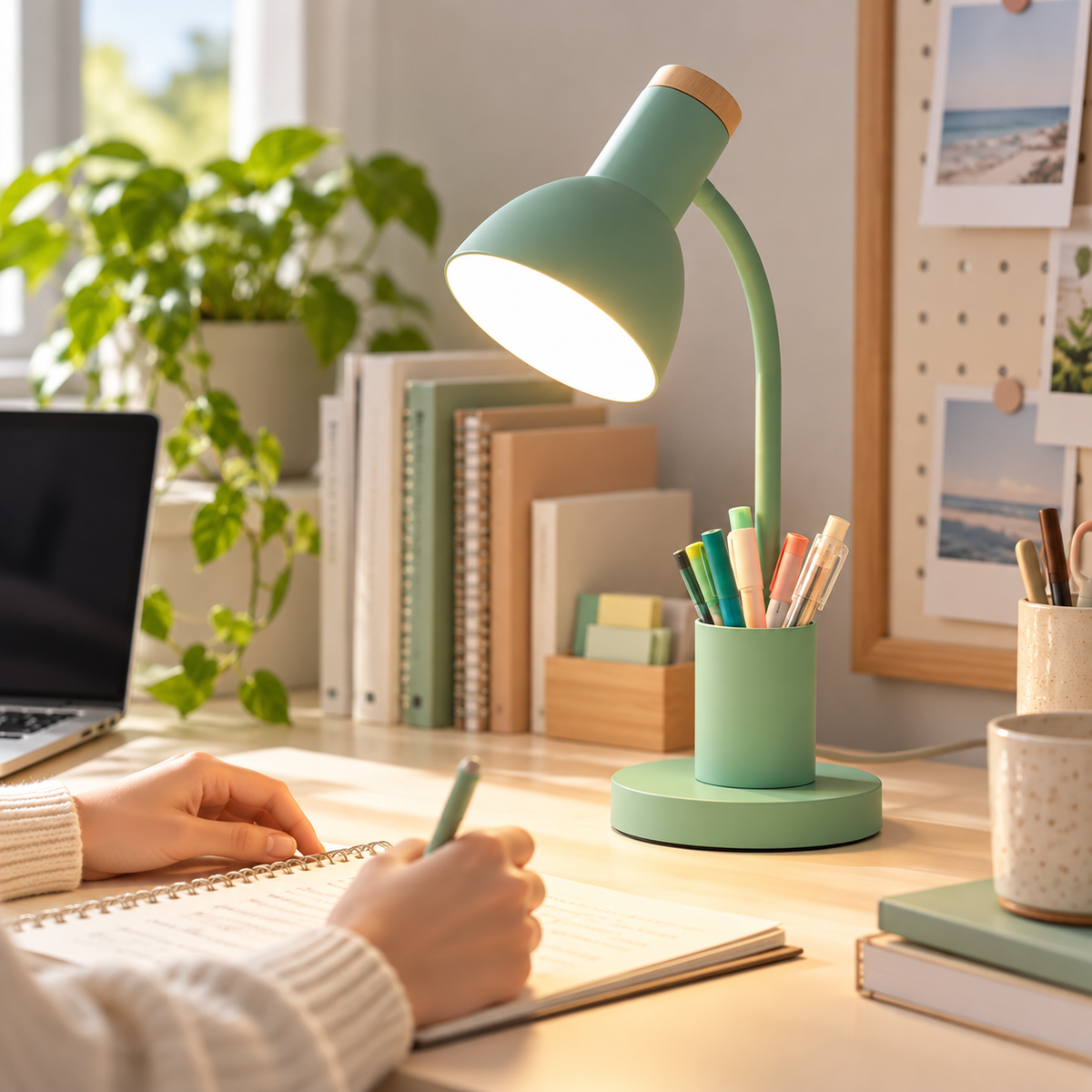 Modern Desk Lamp Functional Adjustable Height Design