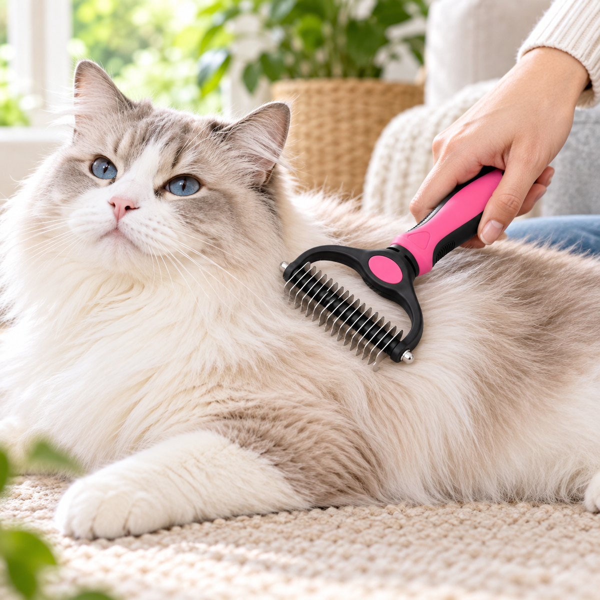 Pet Grooming Tool Brush Tangle Remover Dual Sided Design