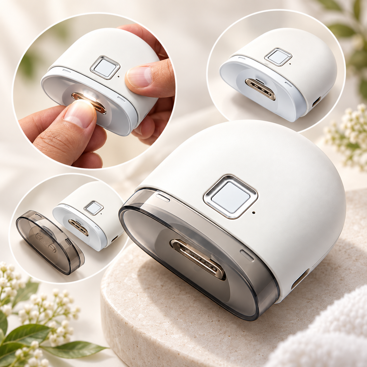 Portable Electric Nail Trimmer USB Rechargeable Design