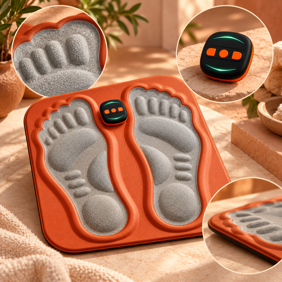 Portable Foot Massage Pad Ergonomic Design Foldable Knead