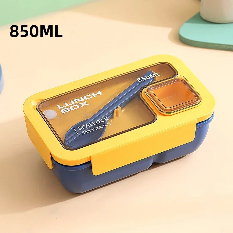BentoGo Lunch Box | Portable Leak-Proof Bento with Cutlery – Microwave & Dishwasher Safe