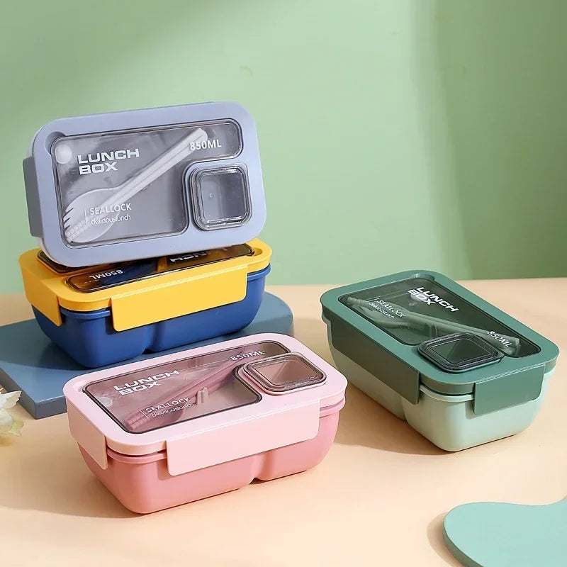 BentoGo Lunch Box | Portable Leak-Proof Bento with Cutlery – Microwave & Dishwasher Safe