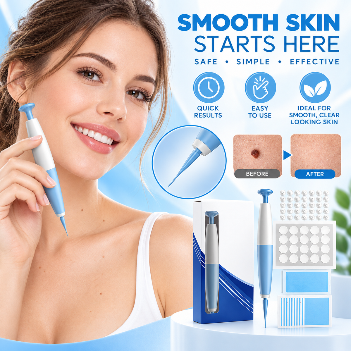 Skin Tag Removal Kit Device Auto Remover Compact Handheld