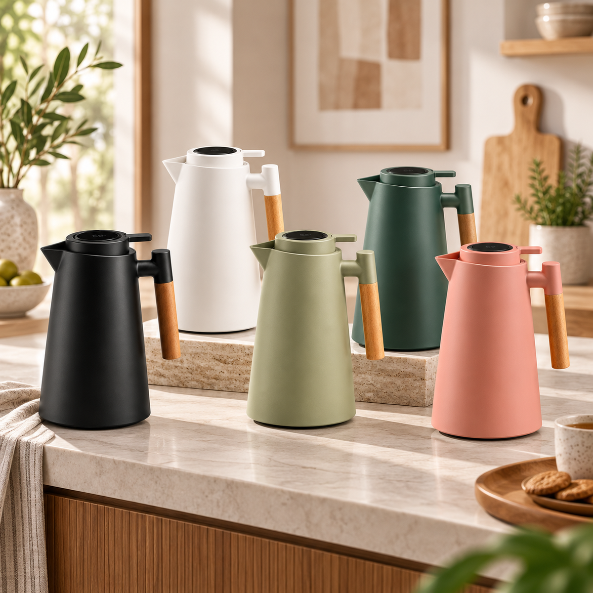 Thermo Kettle Temperature Display Double Wall Insulated