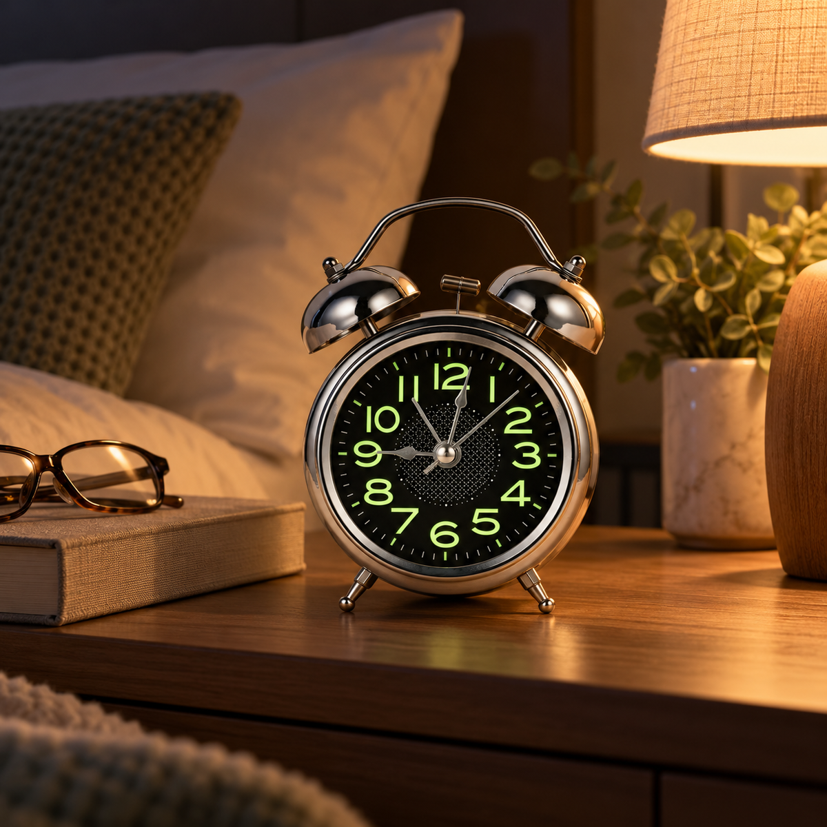 Twin Bell Alarm Clock Extra Loud Black Metal Loud Ringing