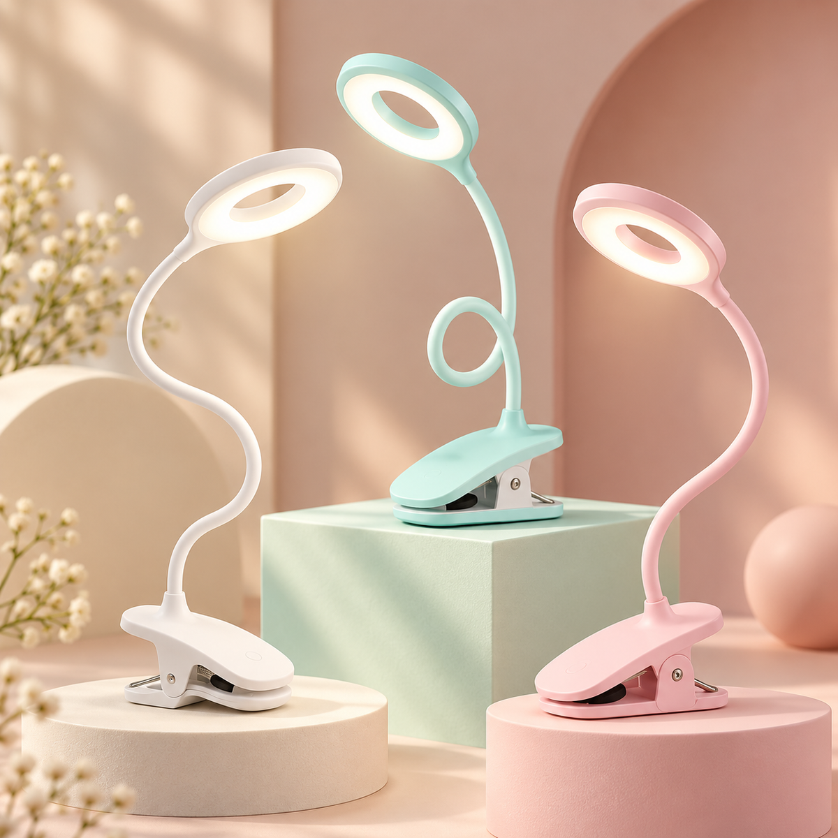 USB Reading Lamp LED Clip On Adjustable Flexible Arm