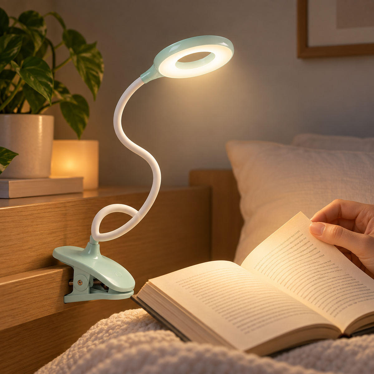 USB Reading Lamp LED Clip On Adjustable Flexible Arm