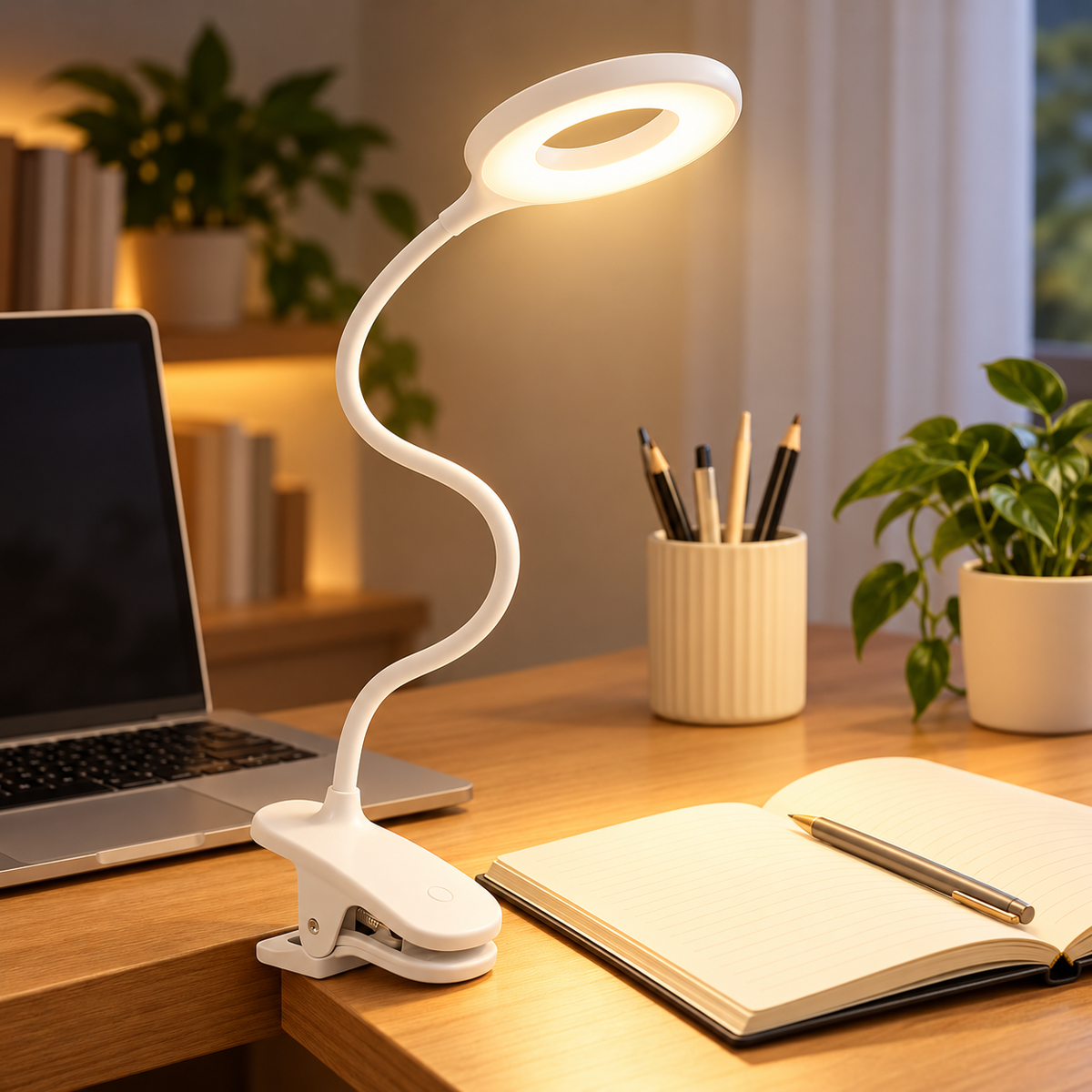 USB Reading Lamp LED Clip On Adjustable Flexible Arm