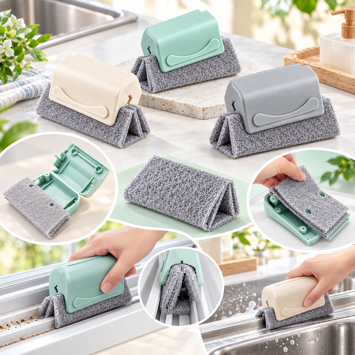Window Cleaning Brush Gap Crevice Multi Use Tool